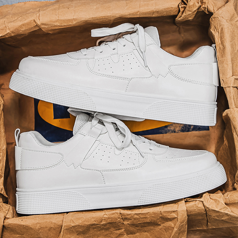 Men Shoes Trainers - LOEIKAN 남성용 화이트 캐주얼 스니커즈 |