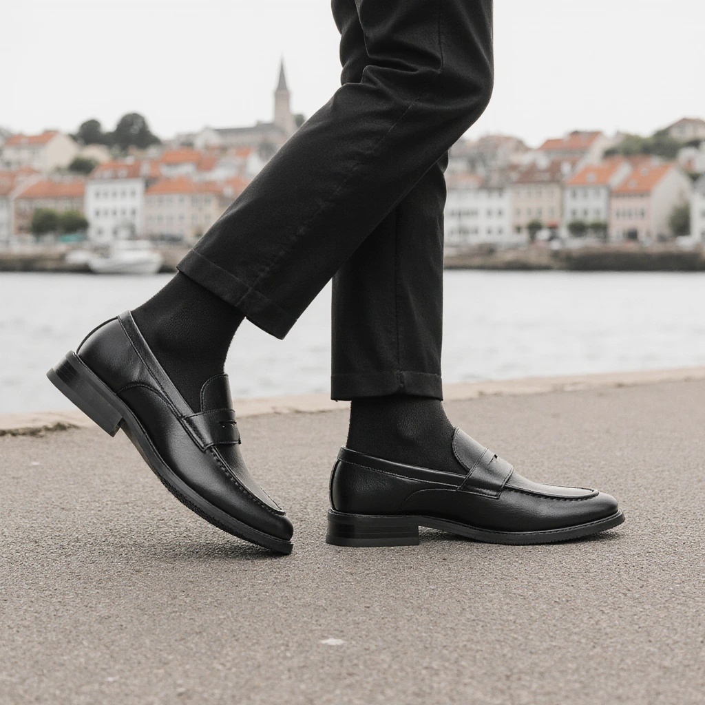 Men'S Shoes Qn - 남성용 블랙 페니 로퍼 클래식 비즈니스