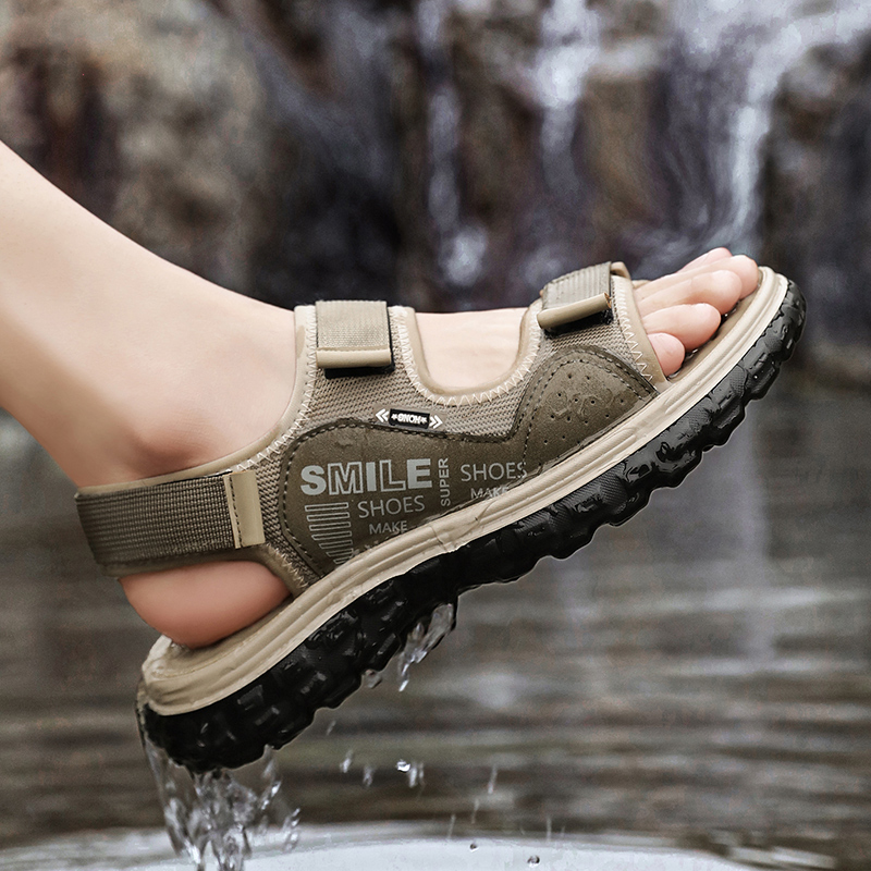 Men Shoes Velcro - 남성용 2026년 신상 여름 샌들, 조절