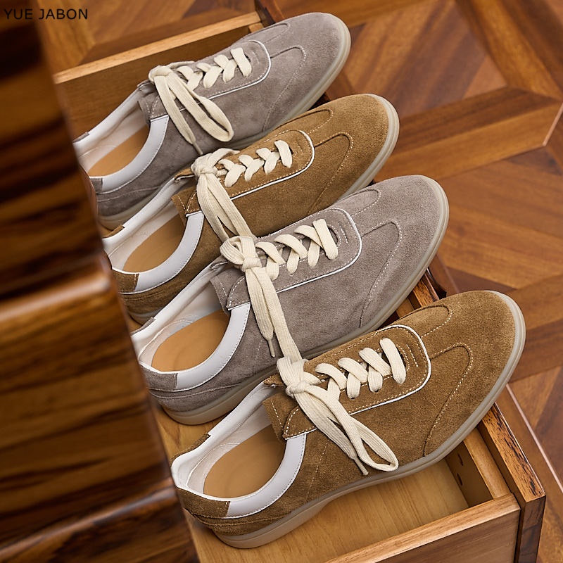 Men Shoes Trainers - 브라운 레트로 정품 가죽 남성용 2026