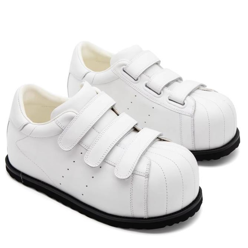 Men Shoes Velcro - 남성용 풀 가죽 쉘토 스케이트 슈즈,