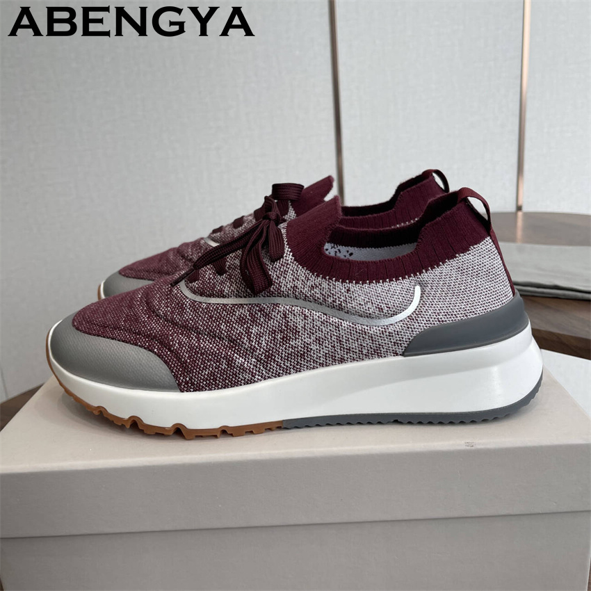 Men Shoes Trainers - 남성용 새로운 멀티 컬러 니트 로퍼
