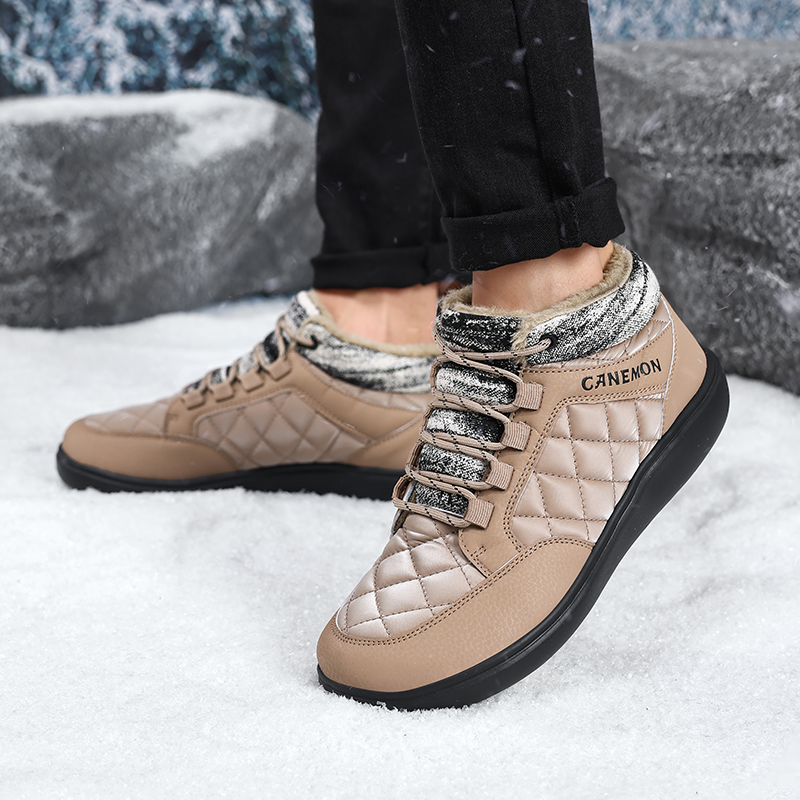 브랜드 남성용 겨울 신발 방수 남성 부츠 따뜻한 플러시 - Men Shoes Branded 리뷰 및 가격