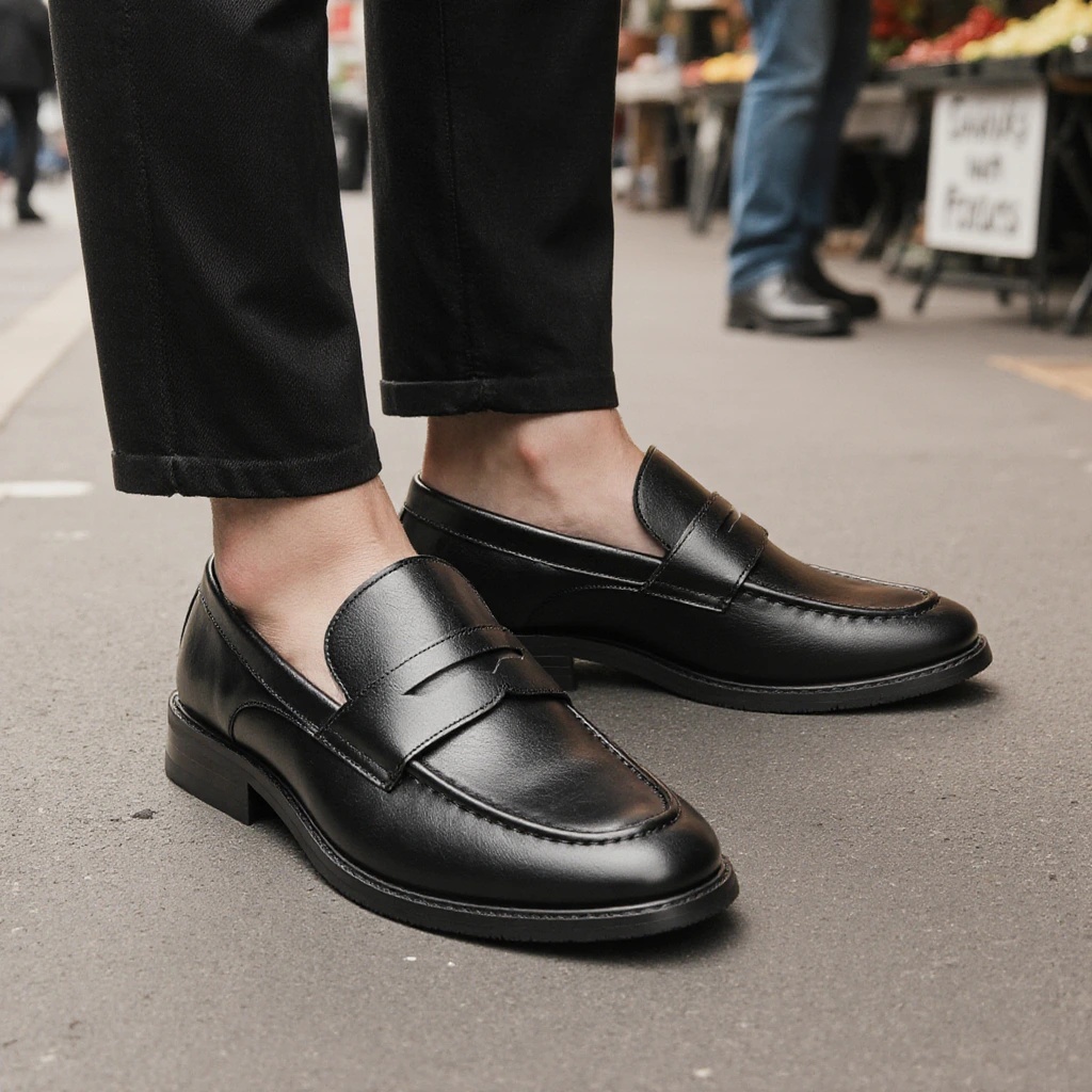 남성용 블랙 페니 로퍼 클래식 비즈니스 드레스 슈즈 슬 - Men'S Shoes Qn 리뷰 및 가격