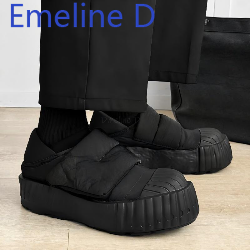 커플용 스노우 부츠 두꺼운 벨벳과 따뜻한 벨크로 디자인 - Men Shoes Velcro 리뷰 및 가격