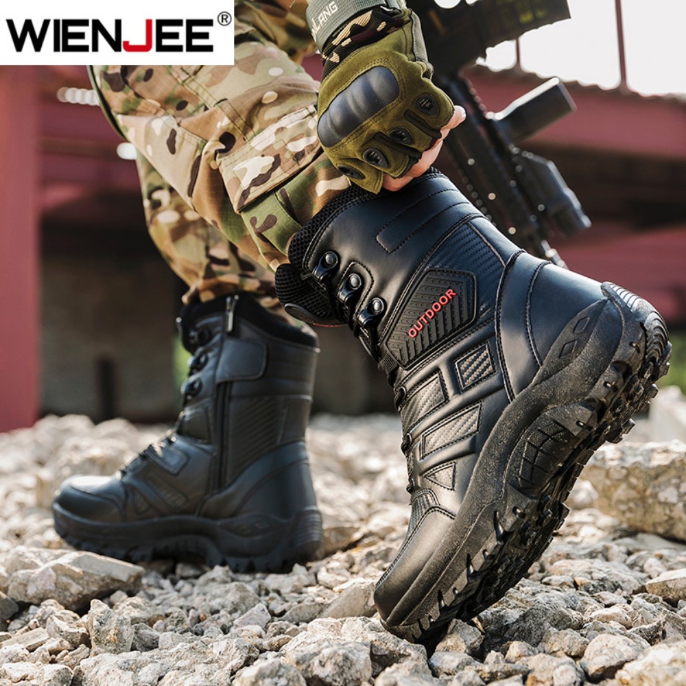 고품질 남성 브랜드 하이탑 가죽 부츠 통기성 사막 전투 - Men Shoes Branded 리뷰 및 가격