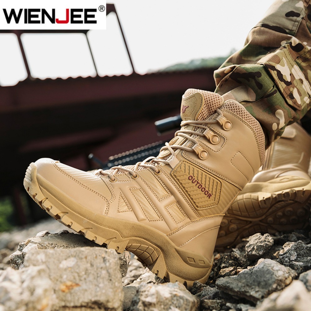 고품질 남성 브랜드 하이탑 가죽 부츠 통기성 사막 전투 - Men Shoes Branded 리뷰 및 가격