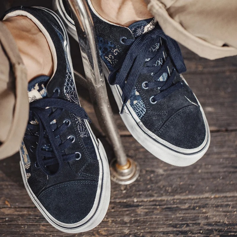 신발 남성용 일본 복고풍 프린팅 캔버스 신발 디자이너  - Men'S Shoes Japanese Brand 리뷰 및 가격