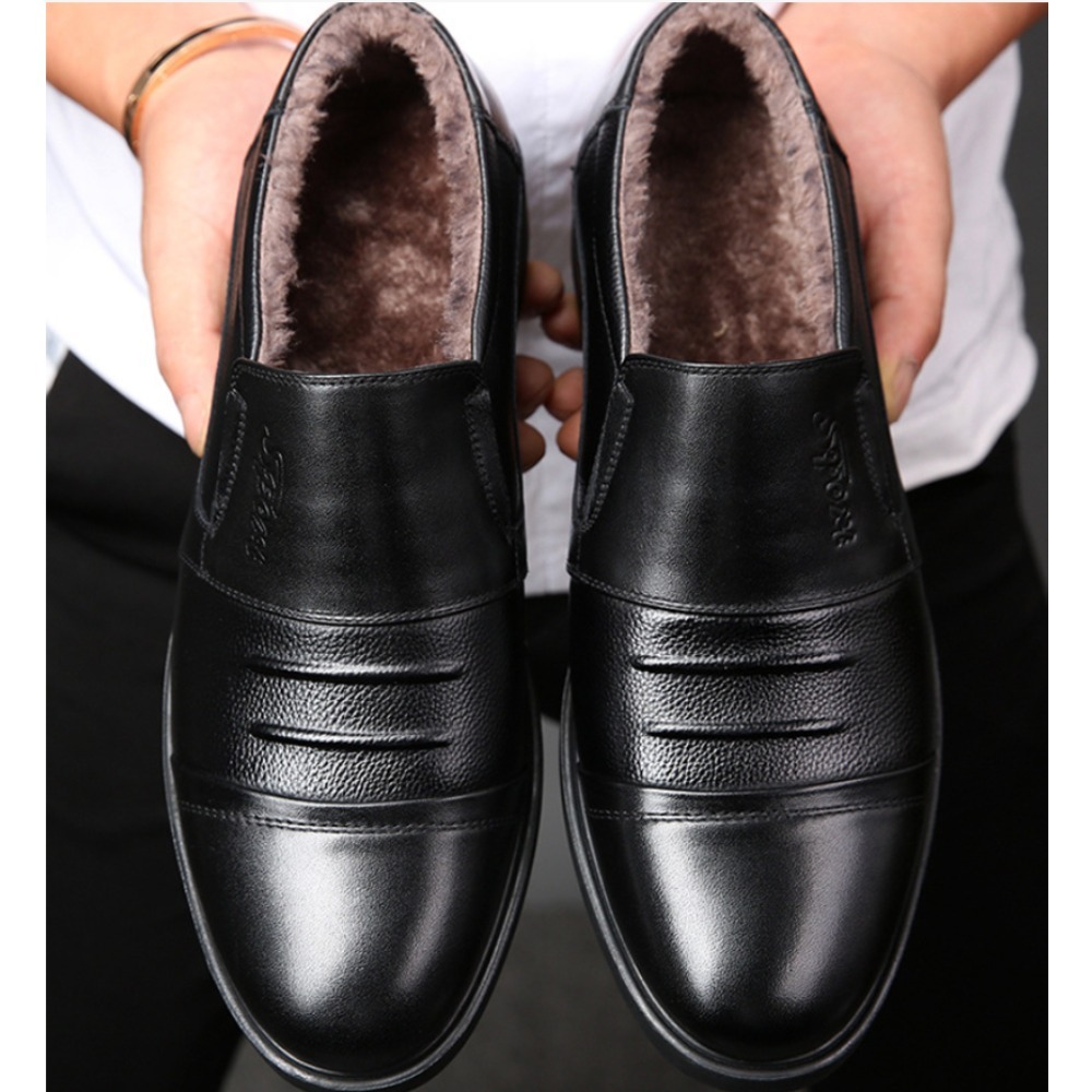 가을/겨울 남성용 천연 가죽 신발, 따뜻한 안감, 비즈 - Men'S Shoes Size 43 In Us 리뷰 및 가격