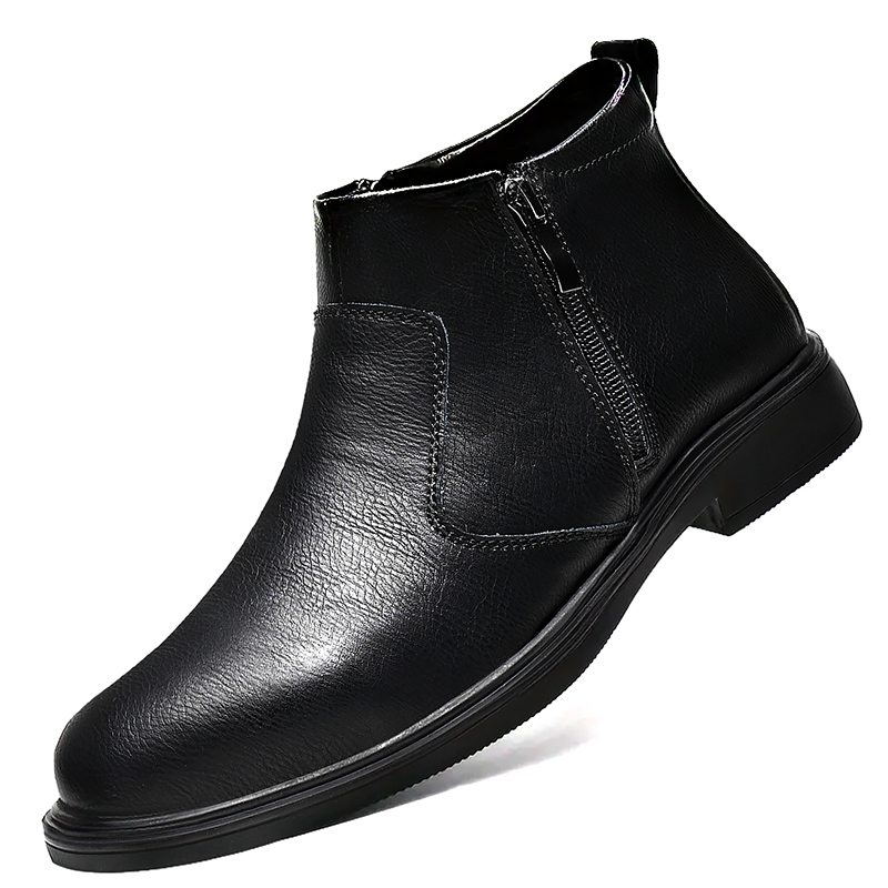 남성용 가을 겨울 신상 하이탑 가죽 신발, 지퍼가 달린 - Men'S Shoes Qn 리뷰 및 가격