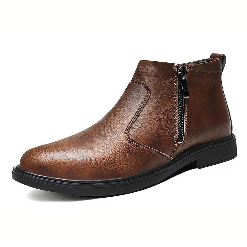 남성용 가을 겨울 신상 하이탑 가죽 신발, 지퍼가 달린 - Men'S Shoes Qn 리뷰 및 가격