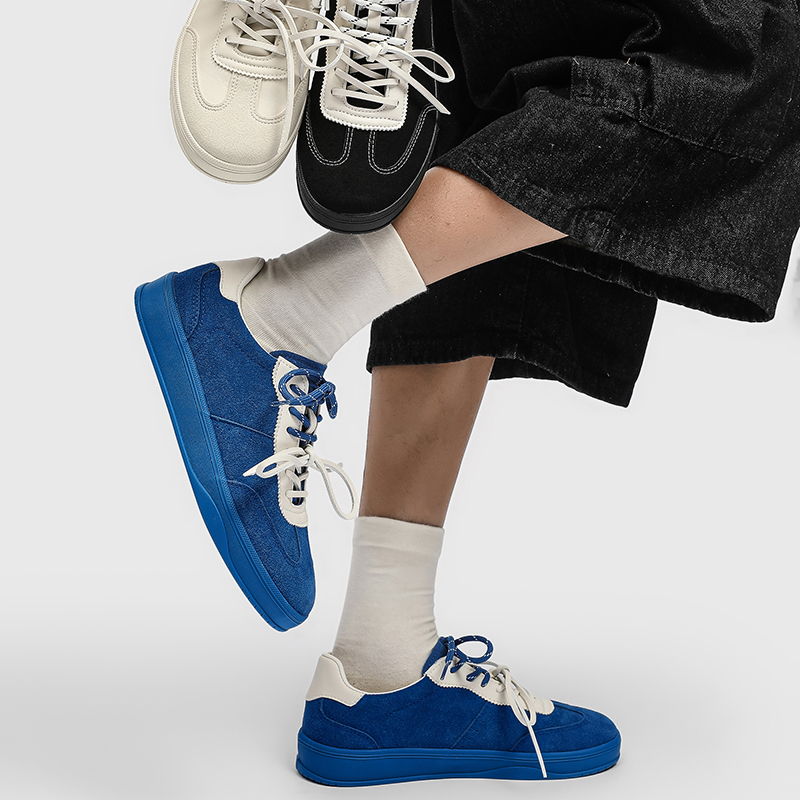 남성용 레트로 패치워크 컬러 스니커즈 두꺼운 밑창 스포 - Men Shoes Velcro 리뷰 및 가격