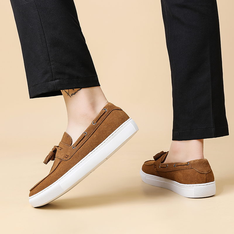 클래식 남성 스웨이드 가죽 태슬 로퍼 플랫 바닥 캐주얼 - Men'S Shoes Hugo Boss 리뷰 및 가격