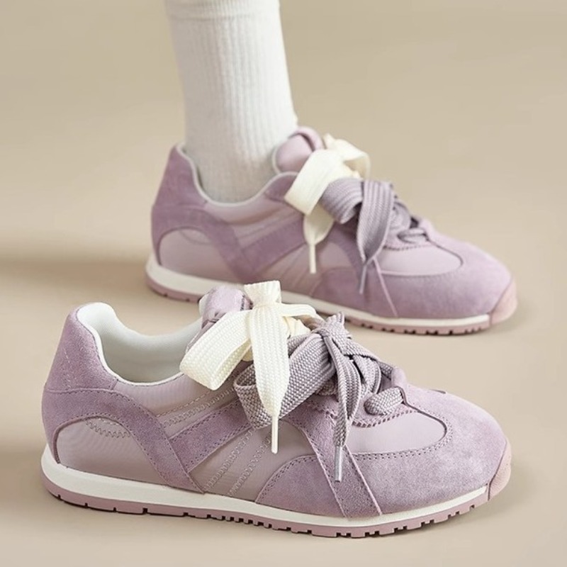 보라색 정품 가죽 캐주얼 여성 신발 2026 봄/여름  - Casual Sneaker Low 리뷰 및 가격