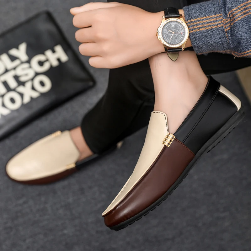 남성용 패션 가죽 로퍼 플랫 슈즈 편안한 남성 캐주얼  - Men'S Shoes Hugo Boss 리뷰 및 가격