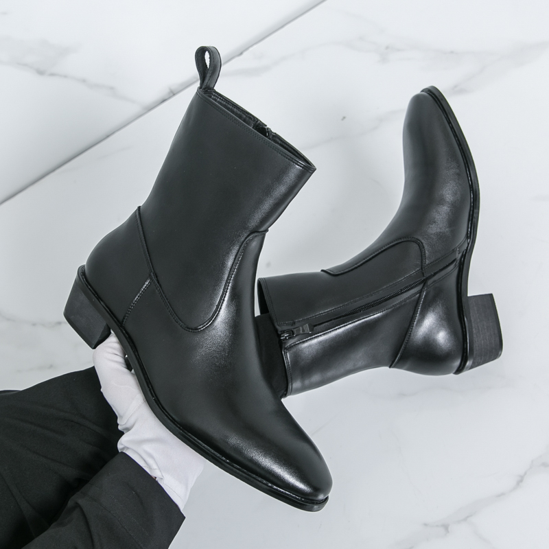 신상 영국 스타일 첼시 롱 부츠 남성용 블랙 럭셔리 브 - Men Shoes Branded 리뷰 및 가격