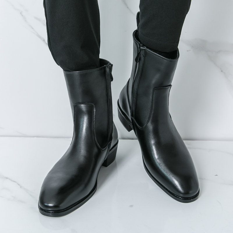 신상 영국 스타일 첼시 롱 부츠 남성용 블랙 럭셔리 브 - Men Shoes Branded 리뷰 및 가격