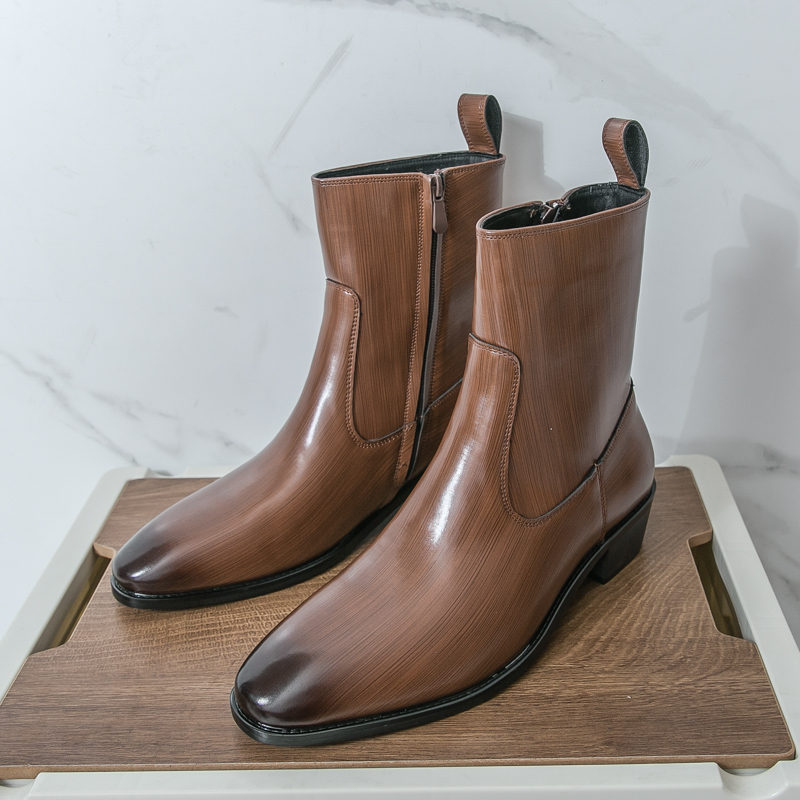 신상 영국 스타일 첼시 롱 부츠 남성용 블랙 럭셔리 브 - Men Shoes Branded 리뷰 및 가격