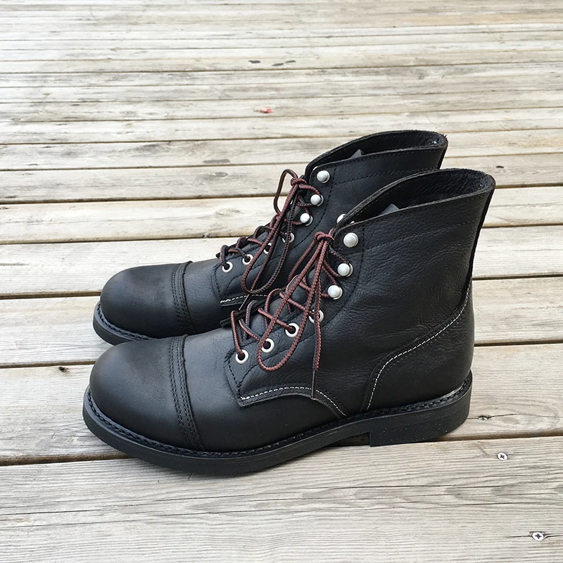 새로운 남성 신발 명품 브랜드 빈티지 남성 부츠 소가죽 - Men Shoes Branded 리뷰 및 가격