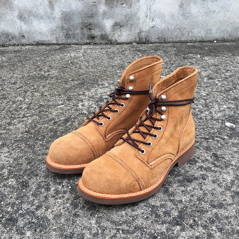 새로운 남성 신발 명품 브랜드 빈티지 남성 부츠 소가죽 - Men Shoes Branded 리뷰 및 가격