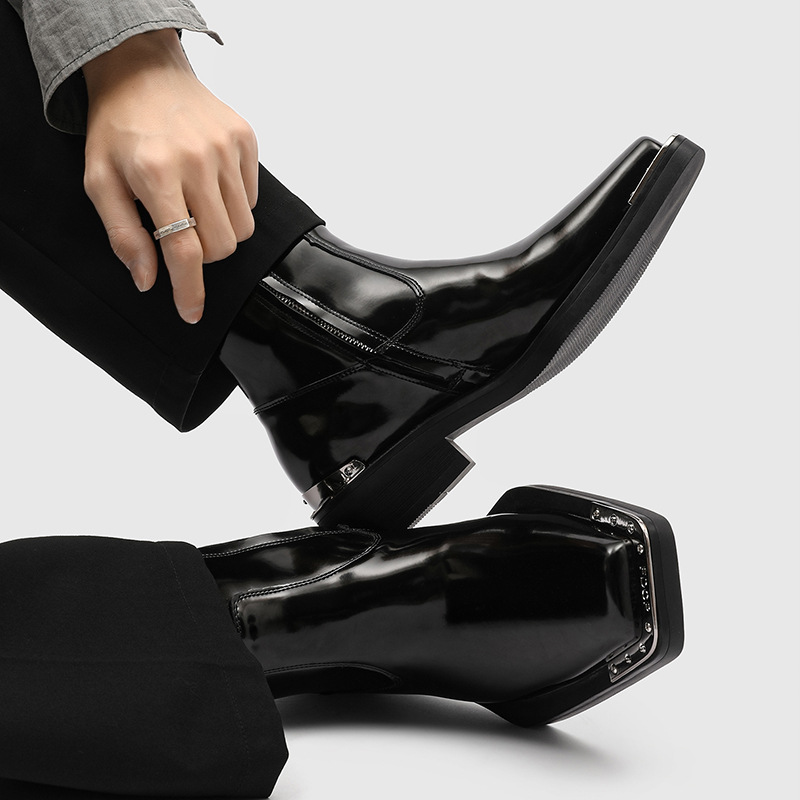 이탈리아 브랜드 디자이너 남성 패션 펑크 록 첼시 부츠 - Men Shoes Branded 리뷰 및 가격