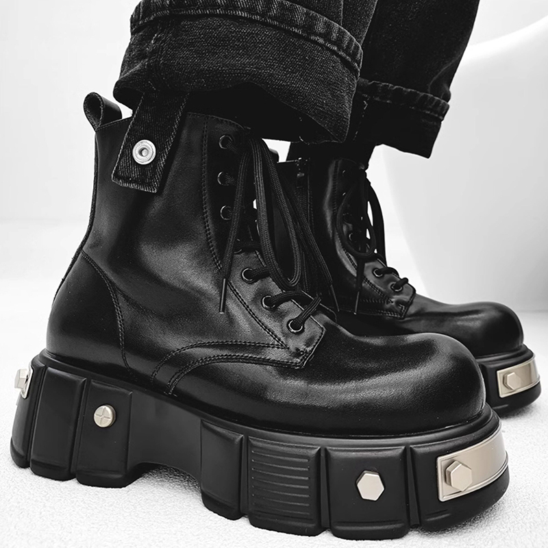이탈리아 브랜드 디자이너 남성용 하이 플랫폼 부츠 패션 - Men Shoes Branded 리뷰 및 가격