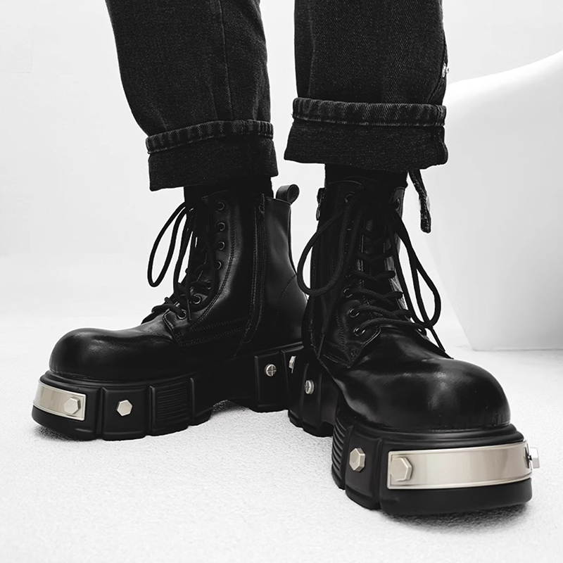 이탈리아 브랜드 디자이너 남성용 하이 플랫폼 부츠 패션 - Men Shoes Branded 리뷰 및 가격