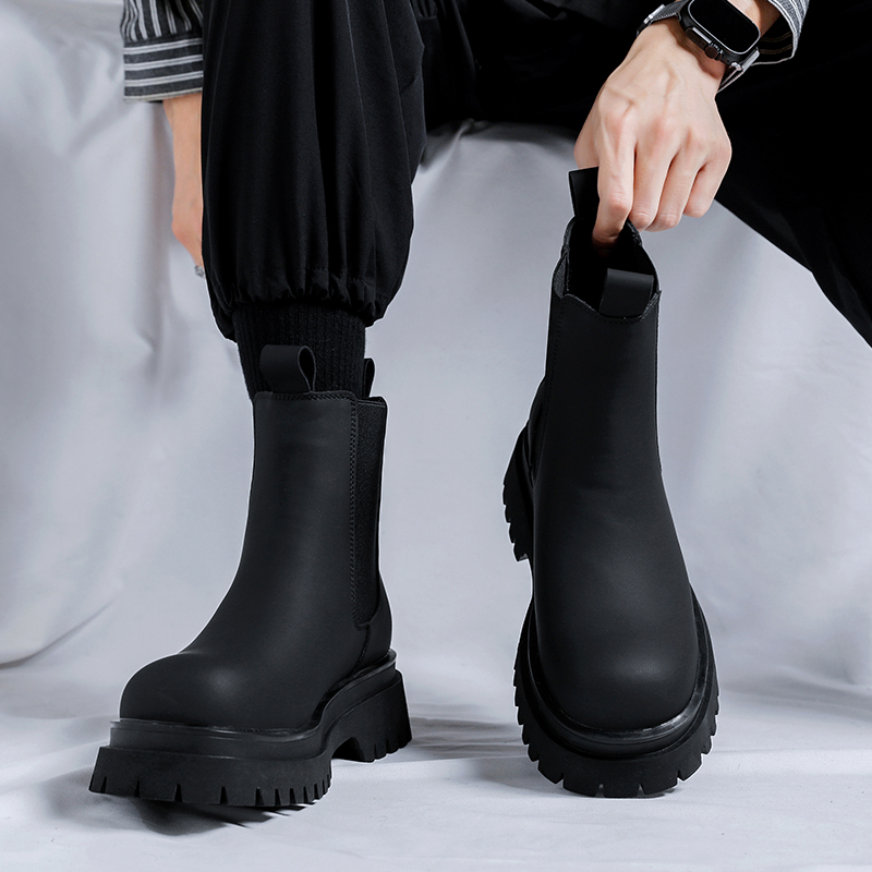 2026 플랫폼 블랙 하이탑 부츠 남성용 하이힐 천연  - Men Shoes Branded 리뷰 및 가격