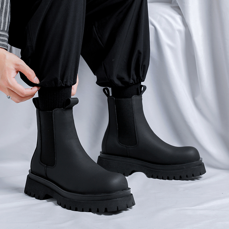 2026 플랫폼 블랙 하이탑 부츠 남성용 하이힐 천연  - Men Shoes Branded 리뷰 및 가격