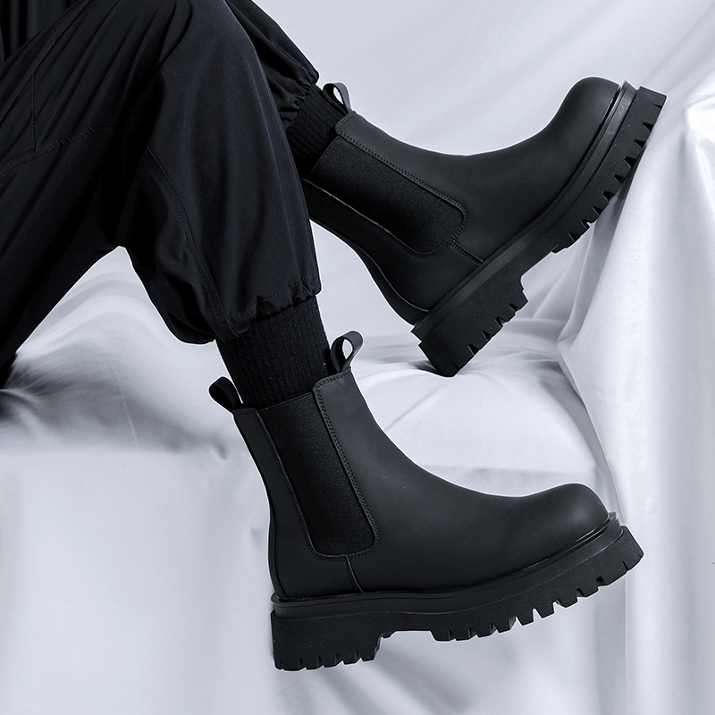 2026 플랫폼 블랙 하이탑 부츠 남성용 하이힐 천연  - Men Shoes Branded 리뷰 및 가격