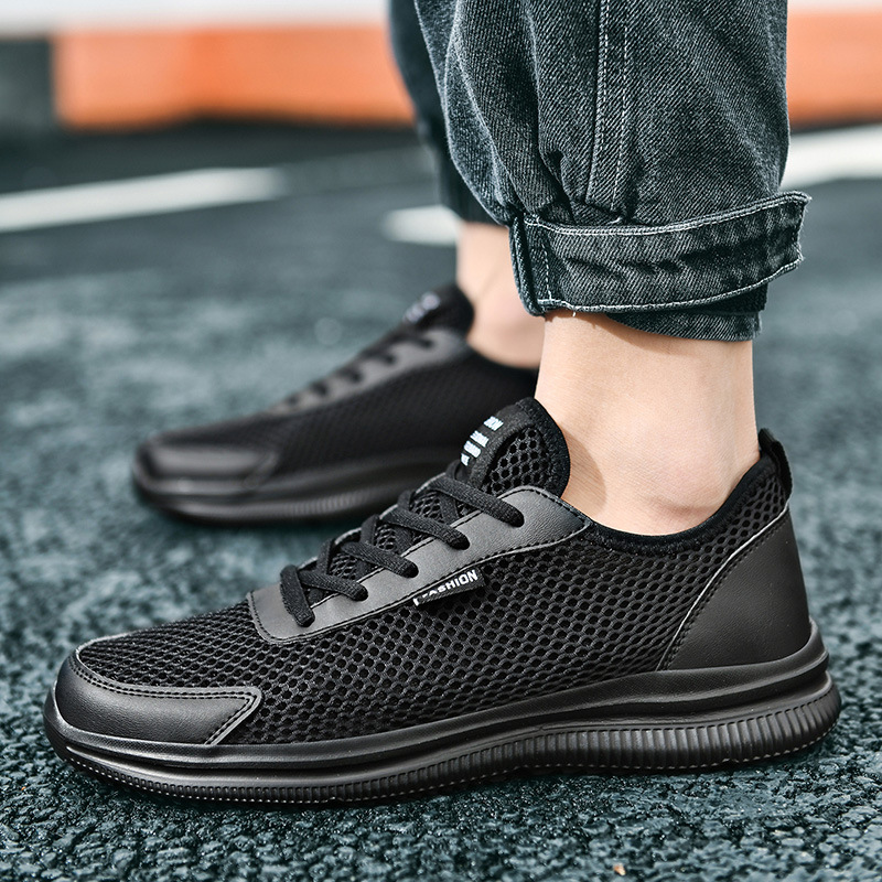 메쉬 남성 신발 레이스업 캐주얼 신발, 통기성 경량 신 - Men Shoes Trainers 리뷰 및 가격