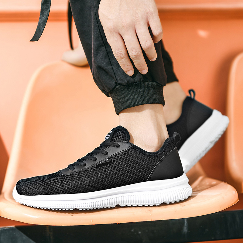 메쉬 남성 신발 레이스업 캐주얼 신발, 통기성 경량 신 - Men Shoes Trainers 리뷰 및 가격