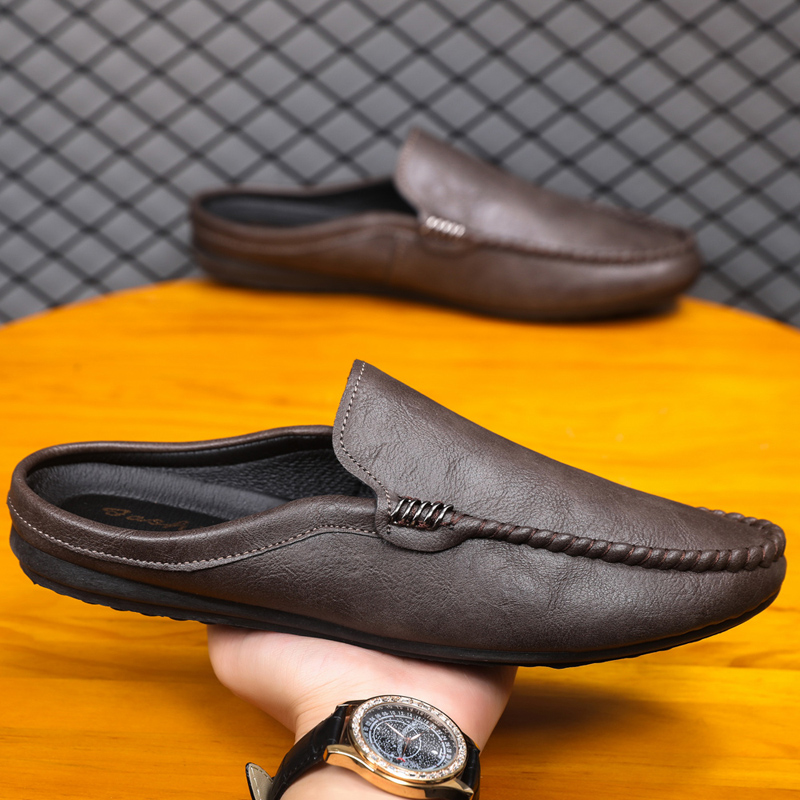 남성용 하프 슈즈, 편안한 PU 가죽 캐주얼 슈즈, 통 - Men'S Shoes Qn 리뷰 및 가격