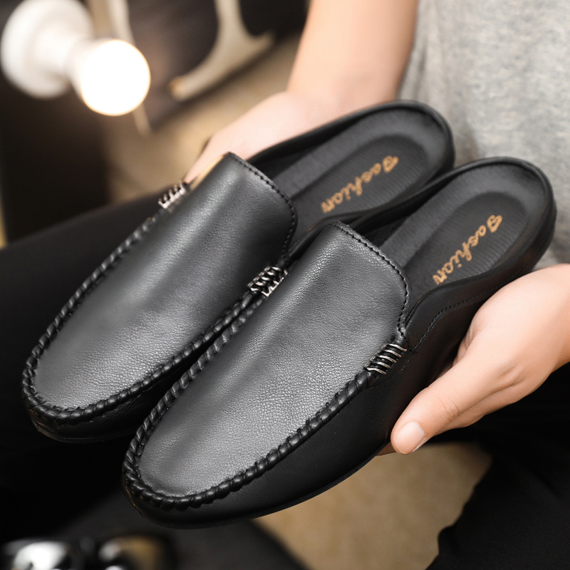 남성용 하프 슈즈, 편안한 PU 가죽 캐주얼 슈즈, 통 - Men'S Shoes Qn 리뷰 및 가격