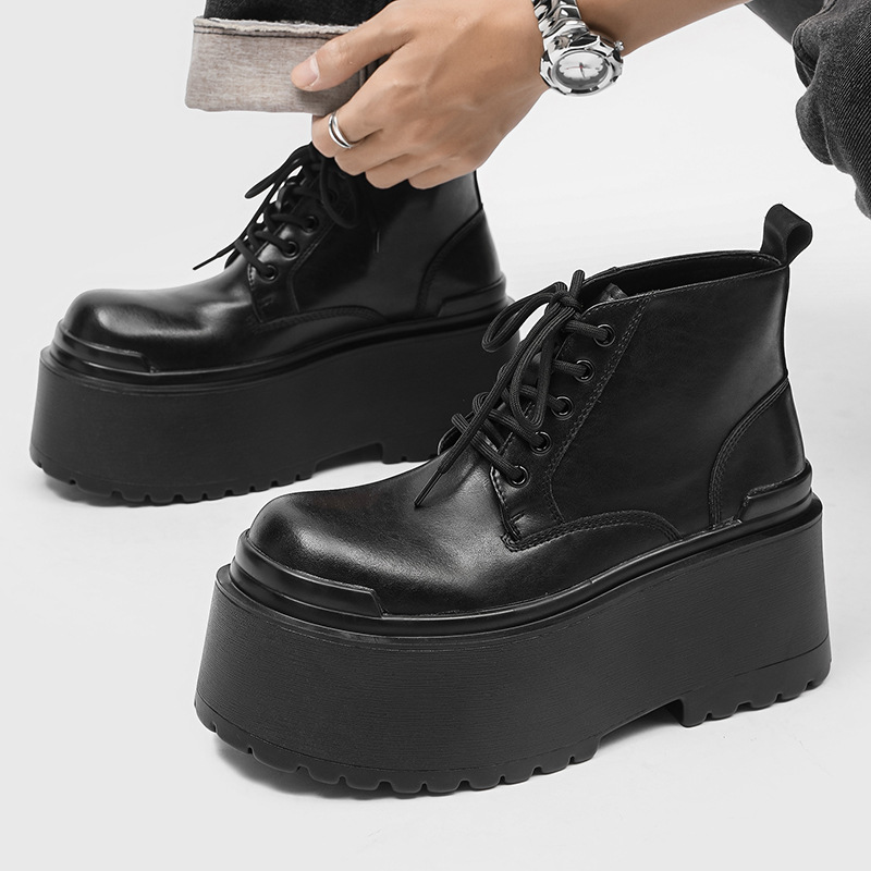 남성 캐주얼 스테이지 나이트클럽 플랫폼 부츠 레이스업  - Men Shoes Branded 리뷰 및 가격