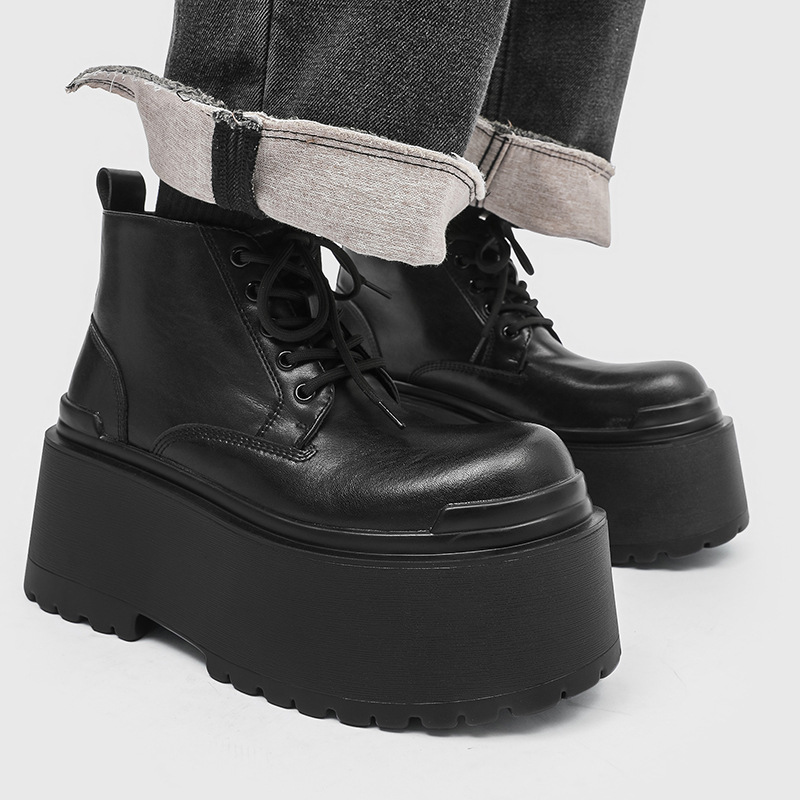 남성 캐주얼 스테이지 나이트클럽 플랫폼 부츠 레이스업  - Men Shoes Branded 리뷰 및 가격