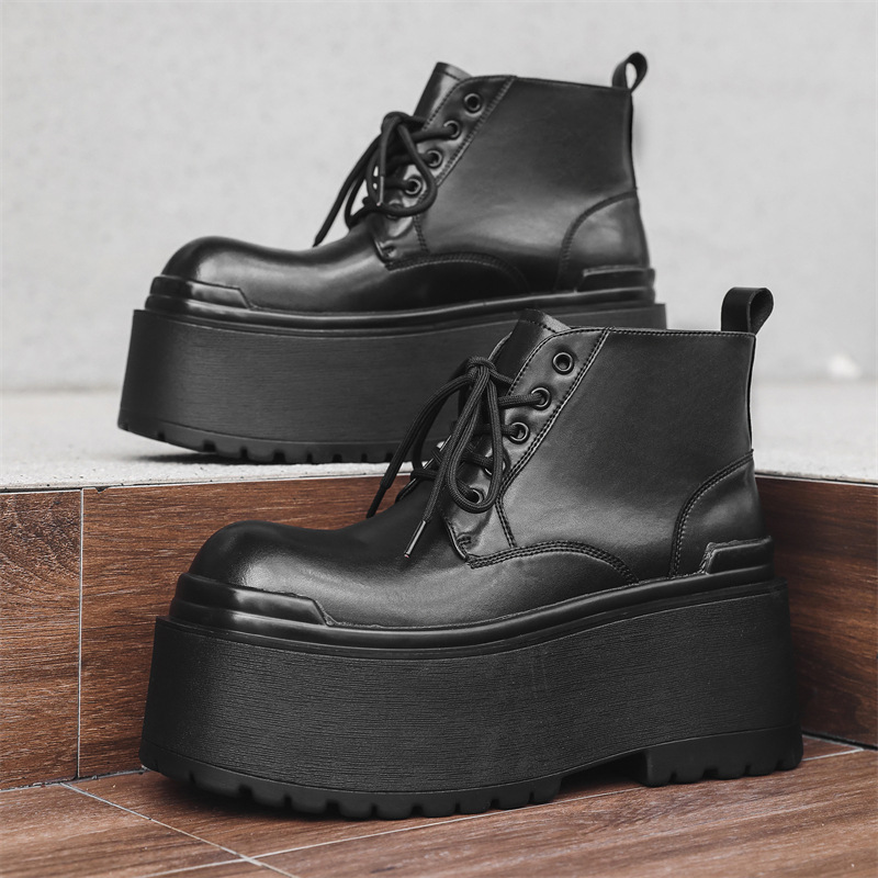남성 캐주얼 스테이지 나이트클럽 플랫폼 부츠 레이스업  - Men Shoes Branded 리뷰 및 가격