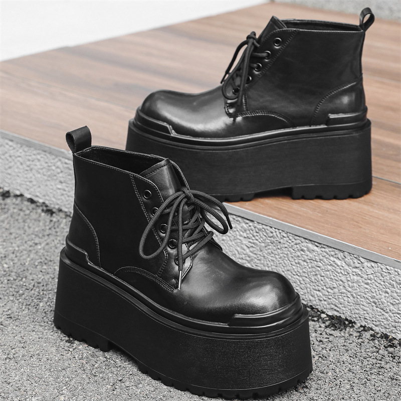 남성 캐주얼 스테이지 나이트클럽 플랫폼 부츠 레이스업  - Men Shoes Branded 리뷰 및 가격