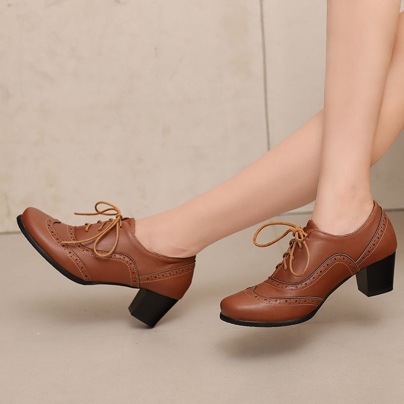 심러브요 새 브라운 여성 펌프스 라운드 토 5cm 블록 - Men'S Shoes Size 43 In Us 리뷰 및 가격