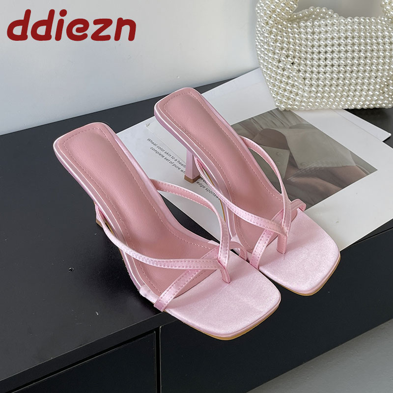 핑크 패션 광장 발가락 여성 얇은 발 뒤꿈치 신발 여성 - Men'S Shoes Size 43 In Us 리뷰 및 가격